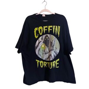 Black and Green Coffin Torture T-Shirt 3XL